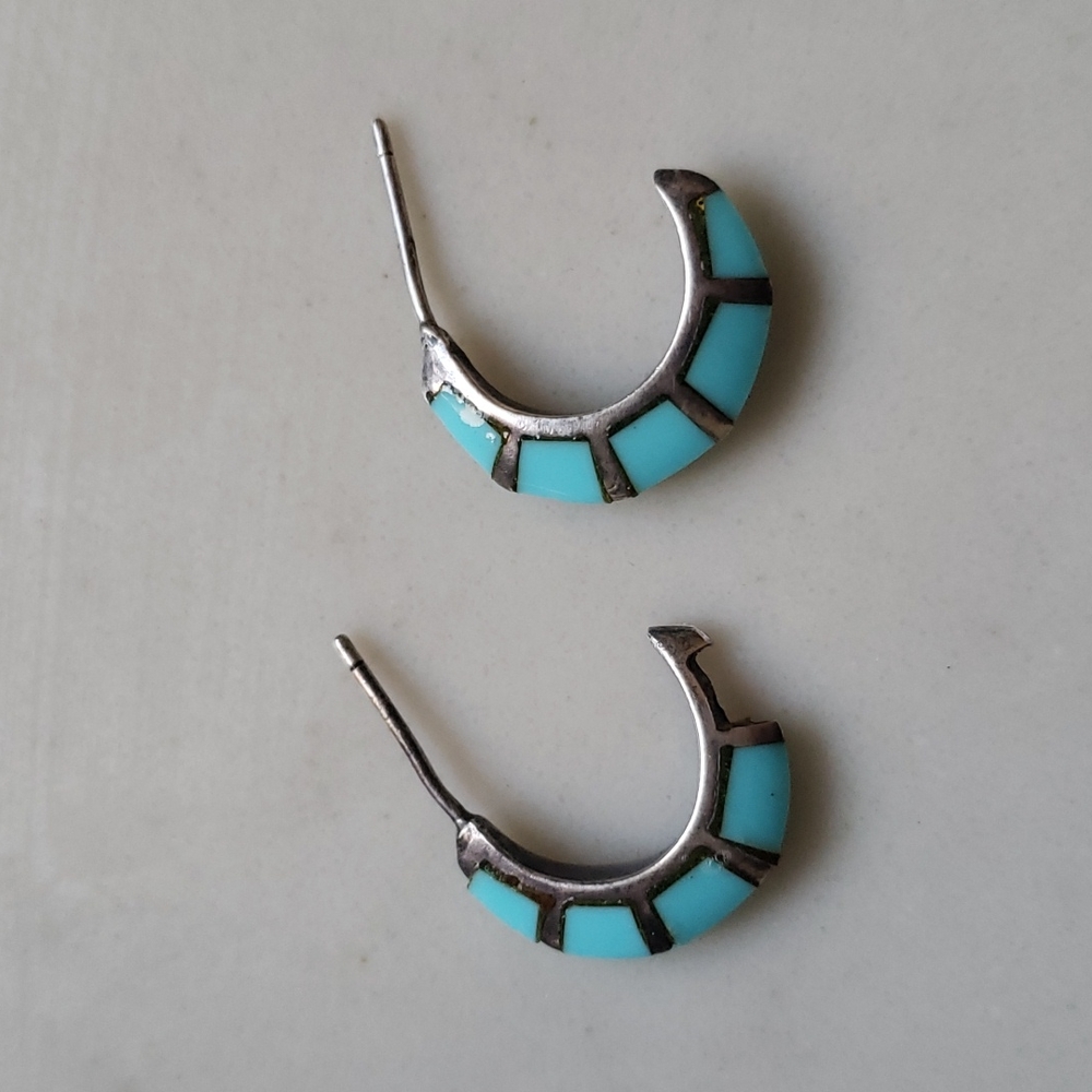 Sterling silver and turquoise earrings